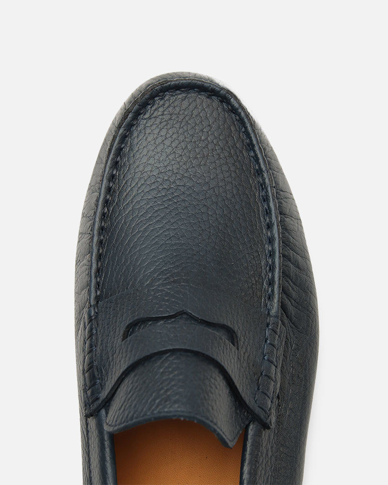 Mocassin Driver Cady Bleu Grainé