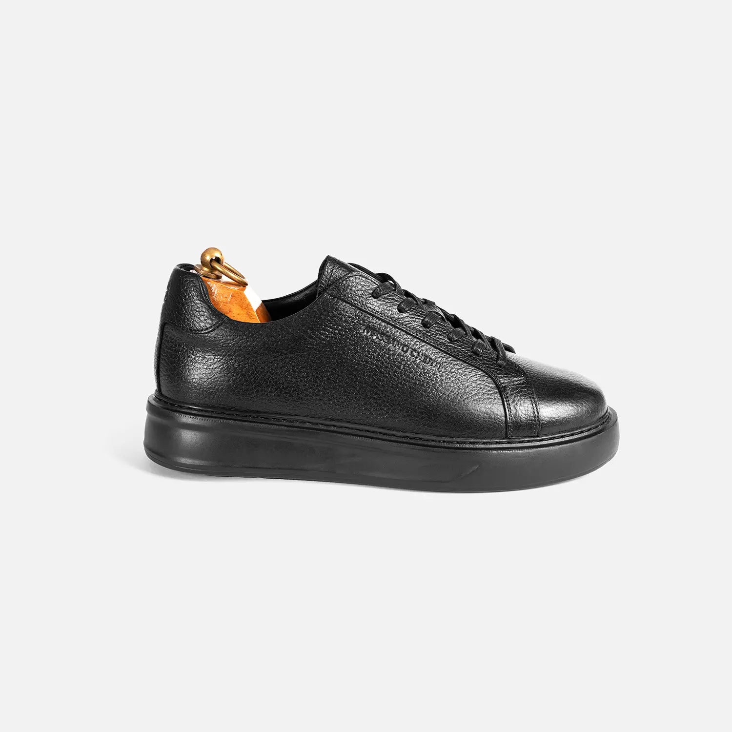Basket à lacets Tomasso 1090 Cuir Grainé noir
