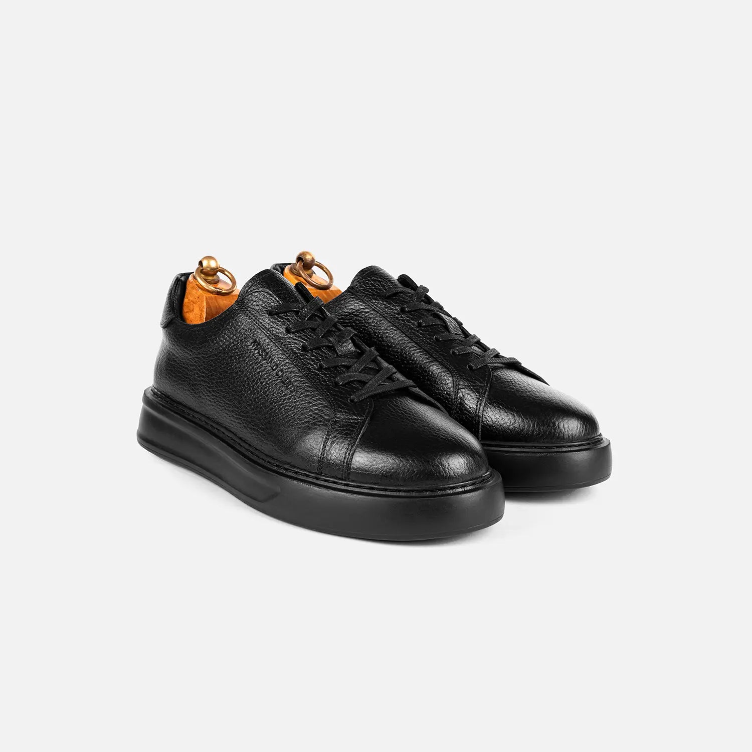 Basket à lacets Tomasso 1090 Cuir Grainé noir