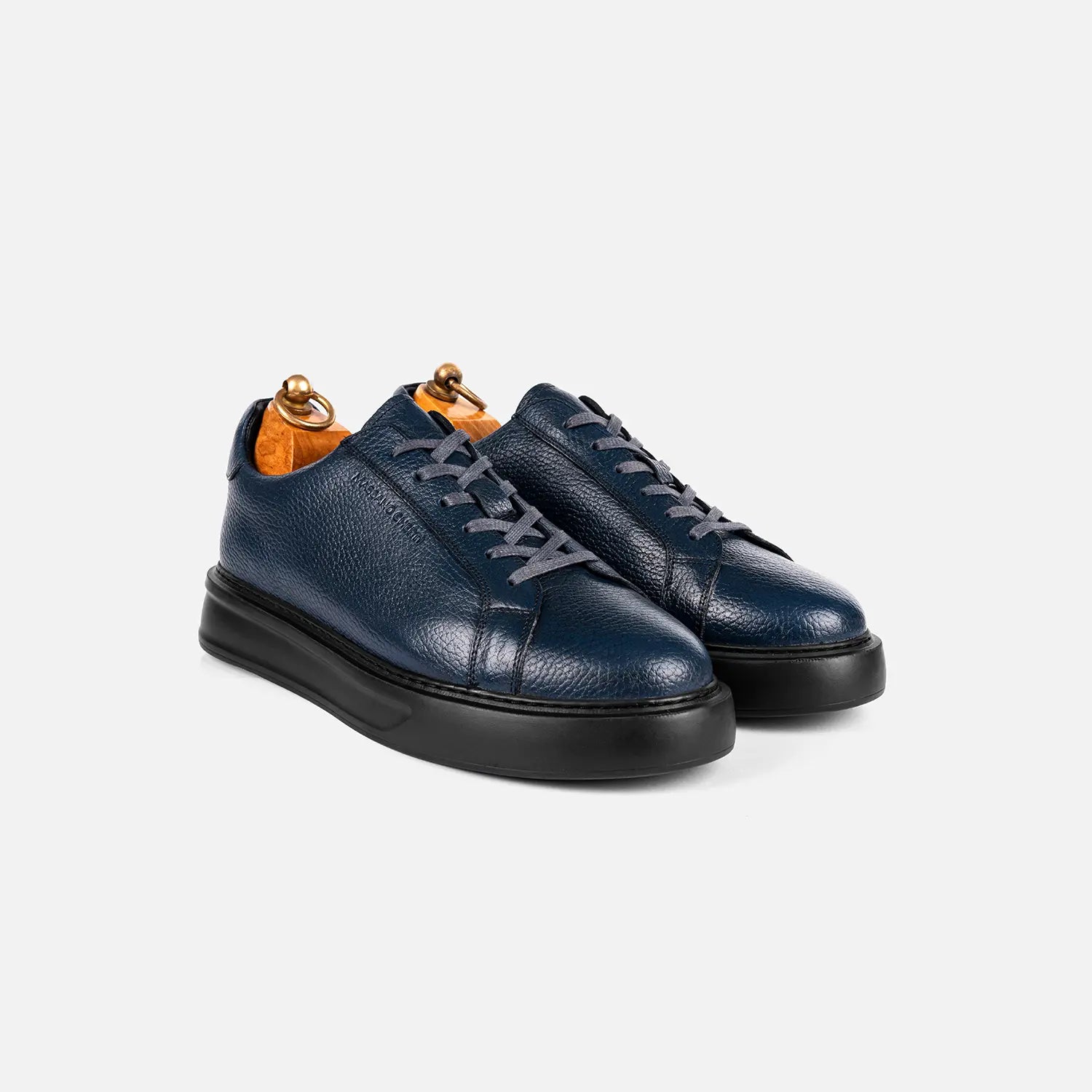 Basket à lacets Tomasso 1090 Cuir Grainé Bleu