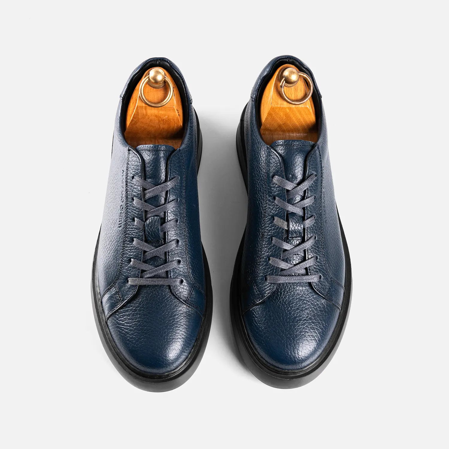 Basket à lacets Tomasso 1090 Cuir Grainé Bleu