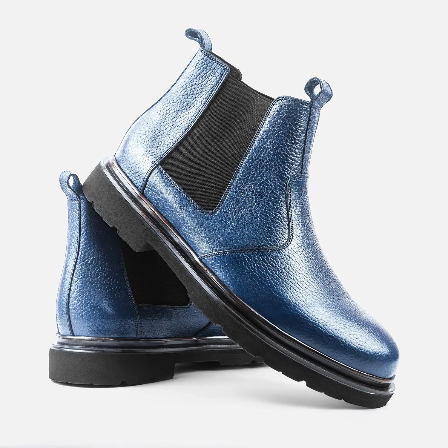 Bottine à élastique Manuel 26211 bleu grainé