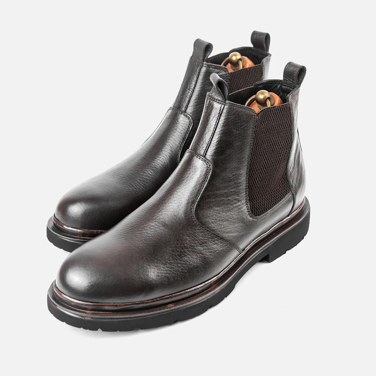 Bottine à élastique Manuel 26211 marron chocolat grainé