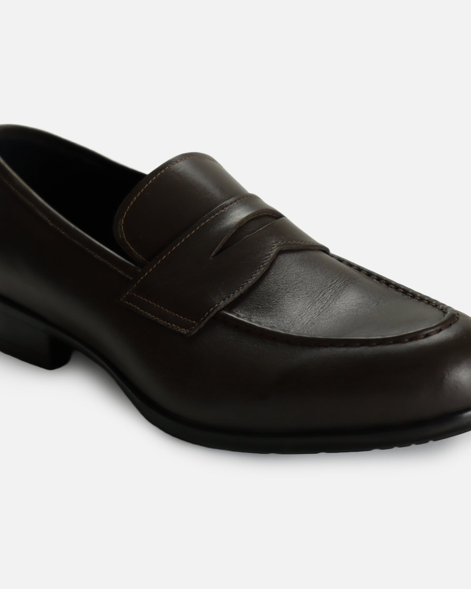 Mocassin Collegue 055 marron chocolat patiné