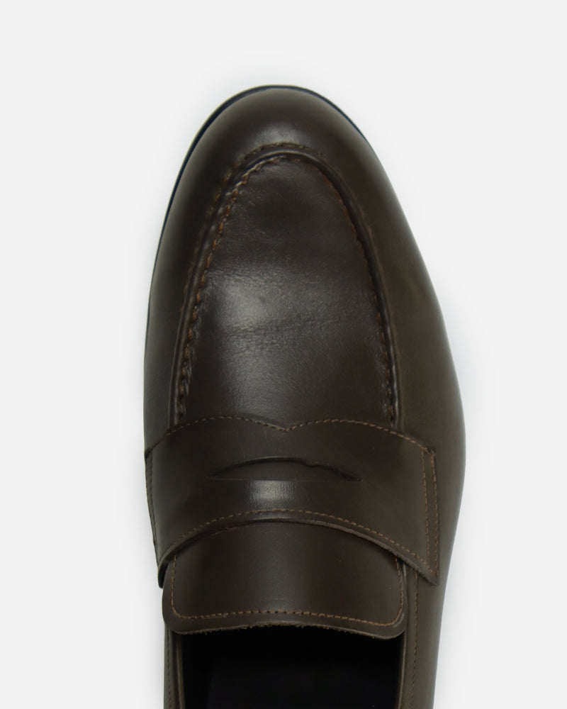 Mocassin Collegue 055 marron chocolat patiné