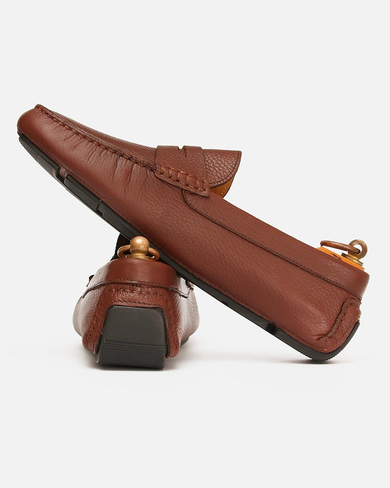 Mocassin Driver Cady Marron Grainé