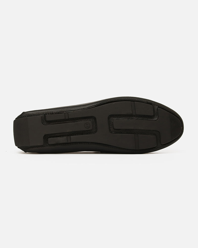 Mocassin Driver Cady Noir Grainé
