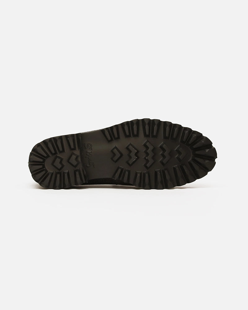 Loafers West Noir Argenté imprimé Serpent