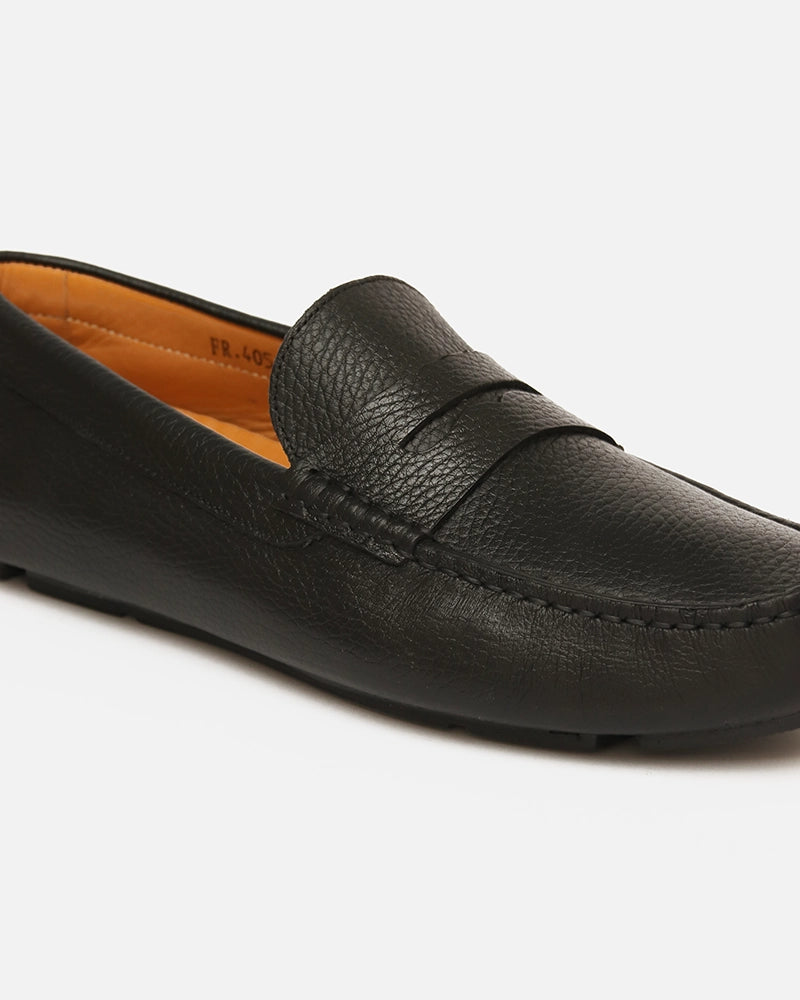 Mocassin Driver Cady Noir Grainé