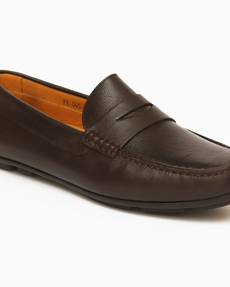 Mocassin city Carel Marron Chocolat lisse