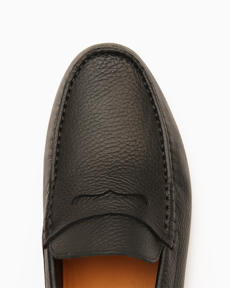 Mocassin Driver Cady Noir Grainé