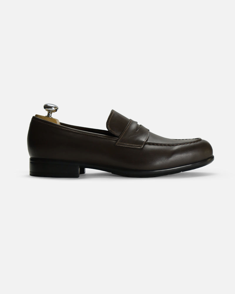 Mocassin Collegue 055 marron chocolat patiné